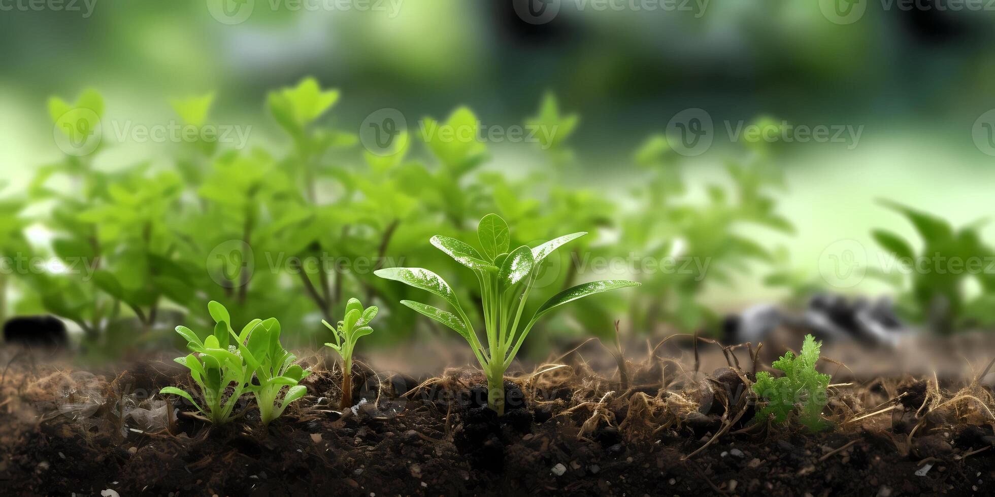 Plant shoots for greening the environment, photo