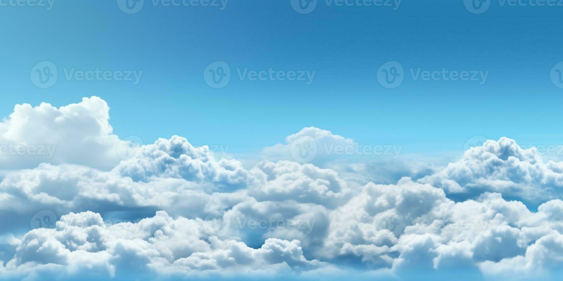 nube azul cielo Copiar espacio borroso fondo, ai generado foto