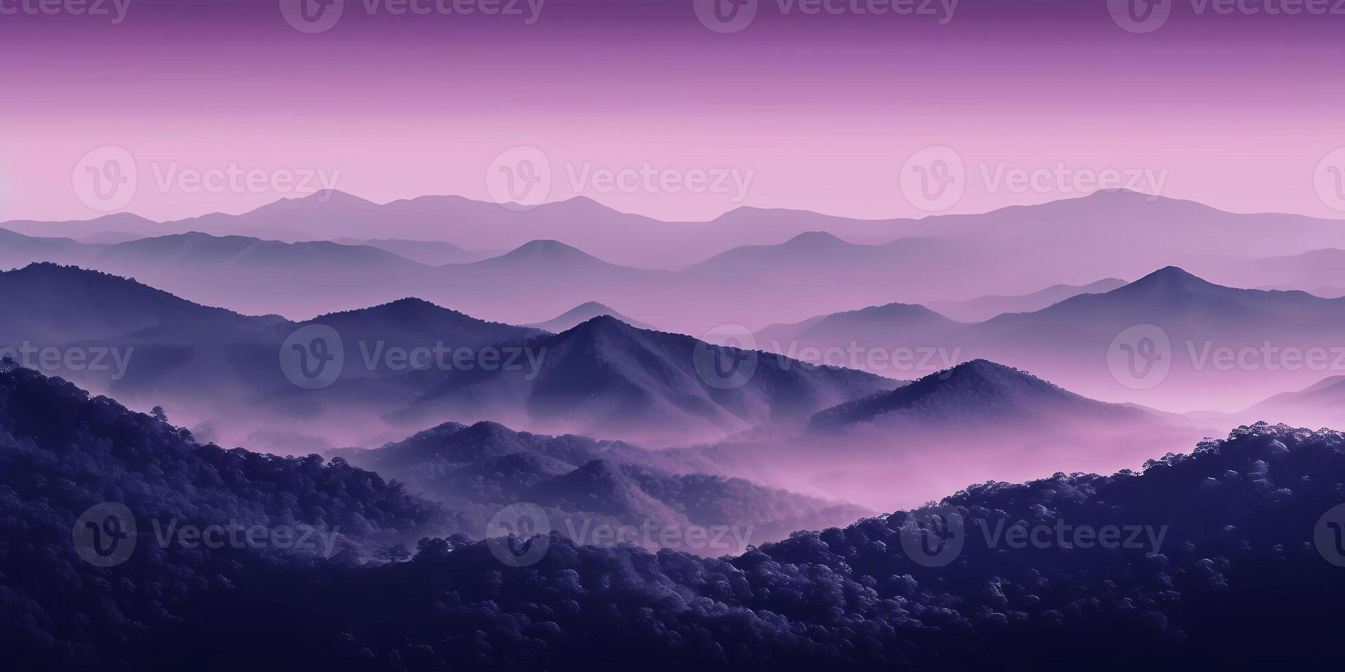 Landscape green mountains top view background, AI Generated photo