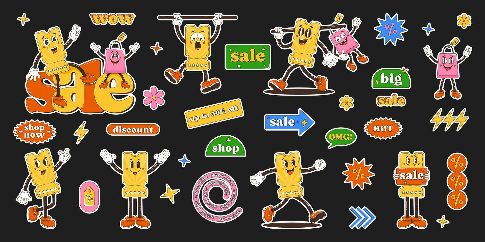 Funny Text Stickers for Sale