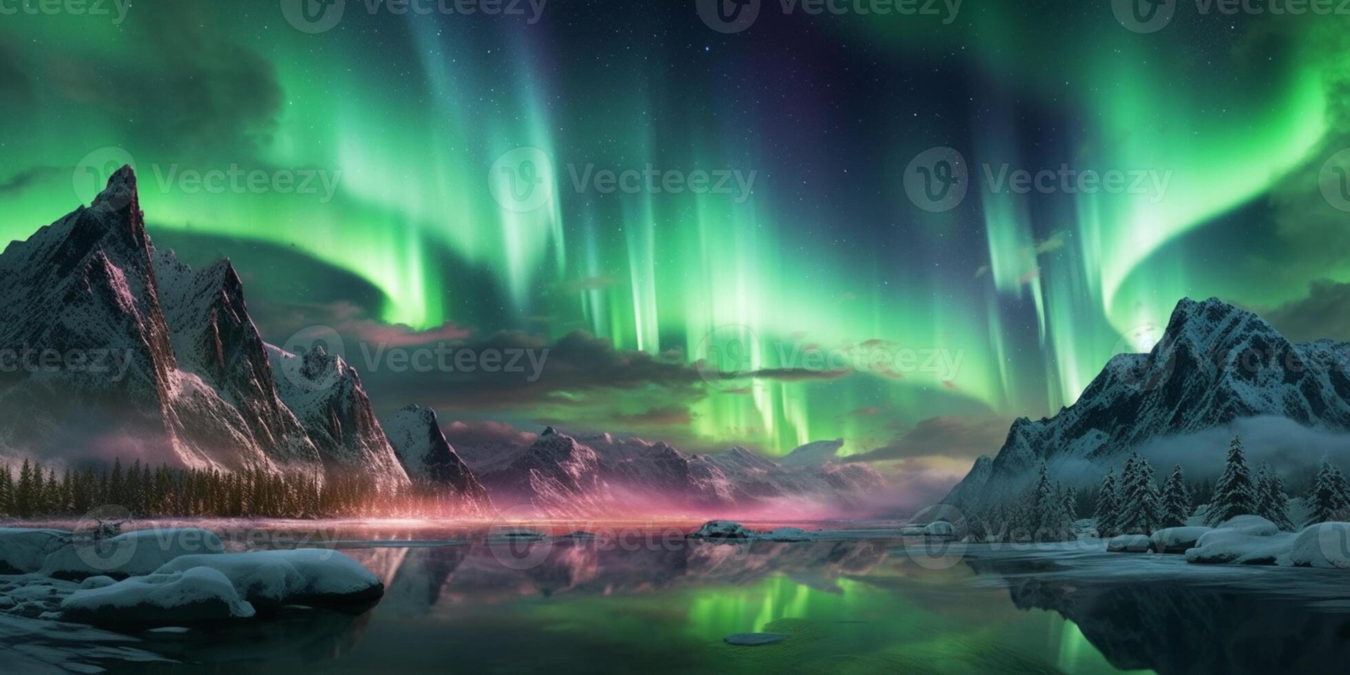 Northern Lights sky magical view, photo
