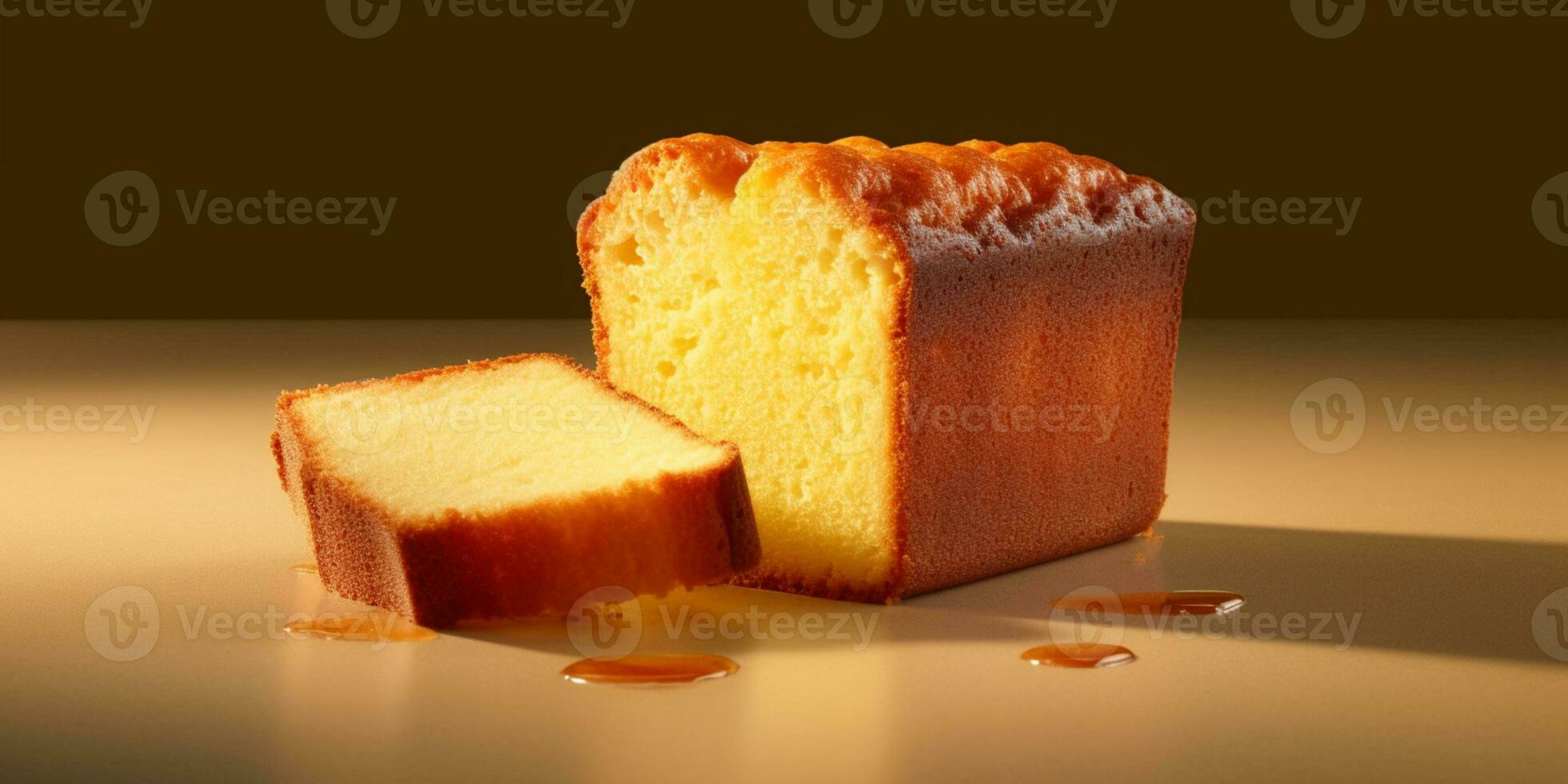 Pound cake for breakfast or snack. AI Generated photo