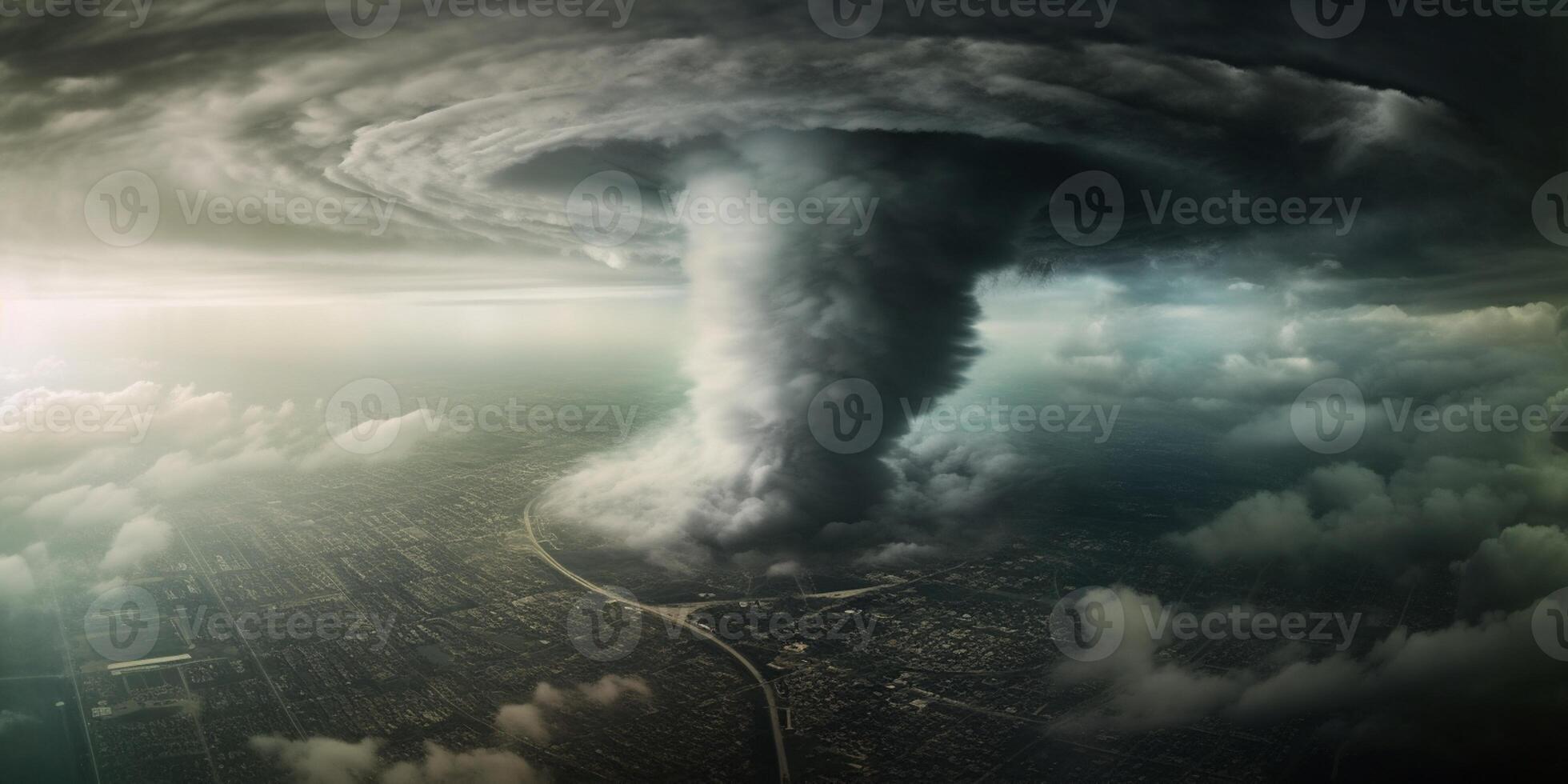 Hurricane of storm tropical cyclone natural disaster, photo