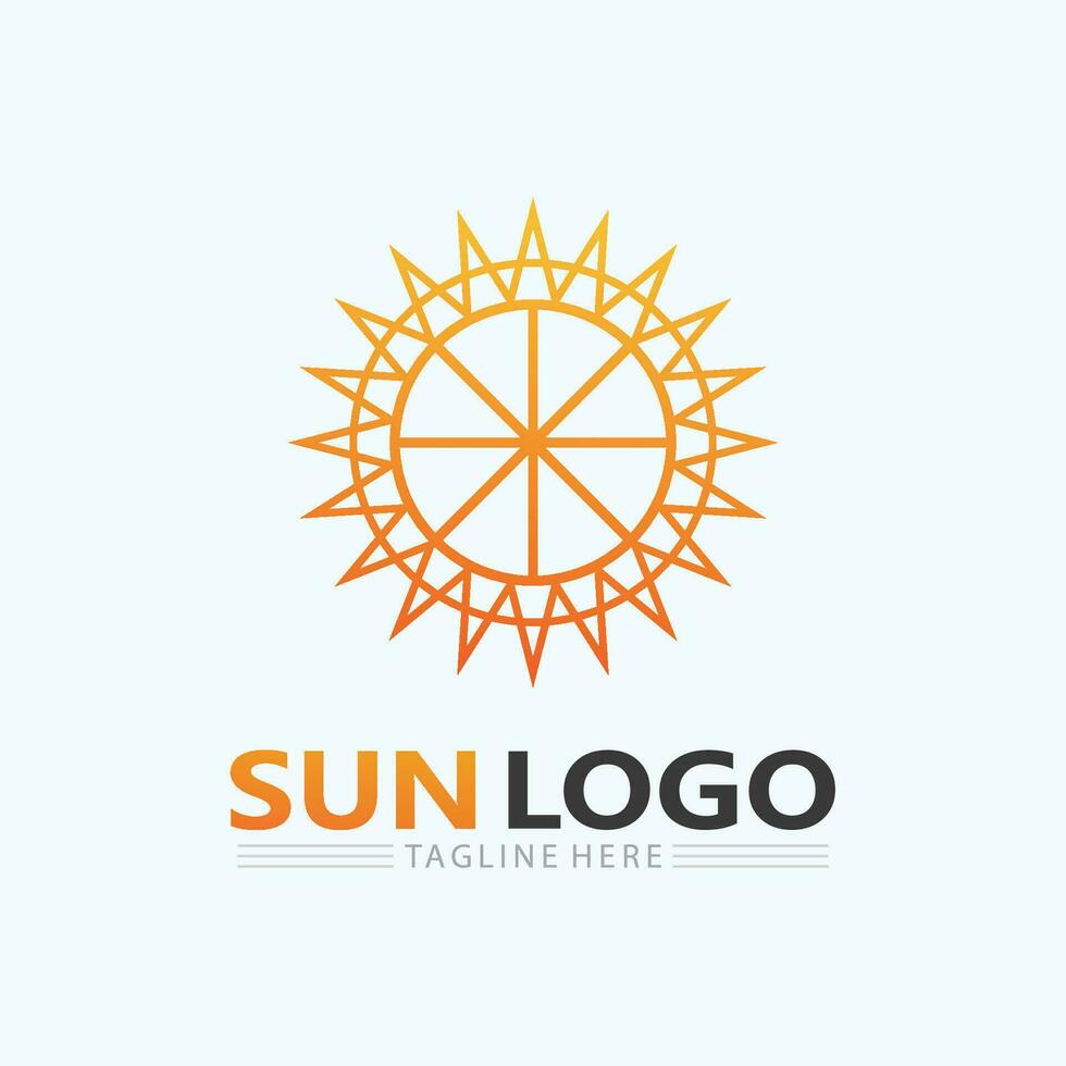 icono de ilustración de vector de sol