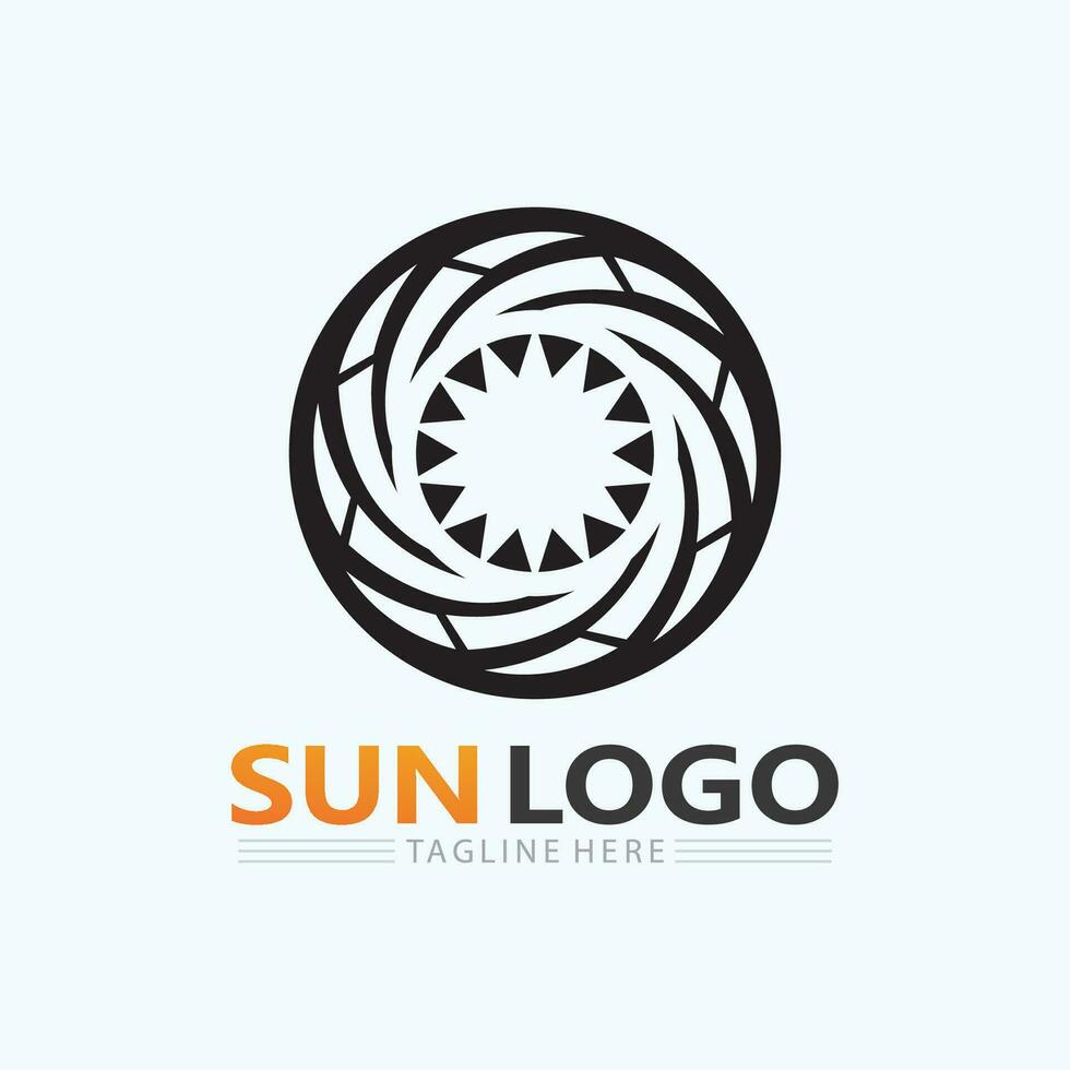 icono de ilustración de vector de sol