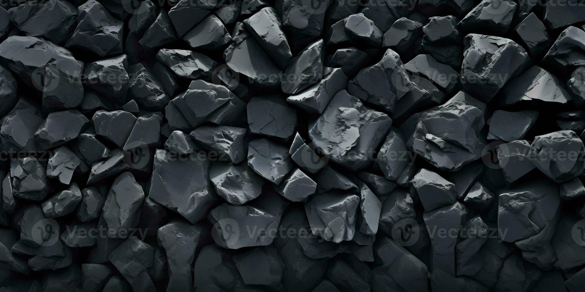 Coal black texture dark background, geology theme, AI generated photo