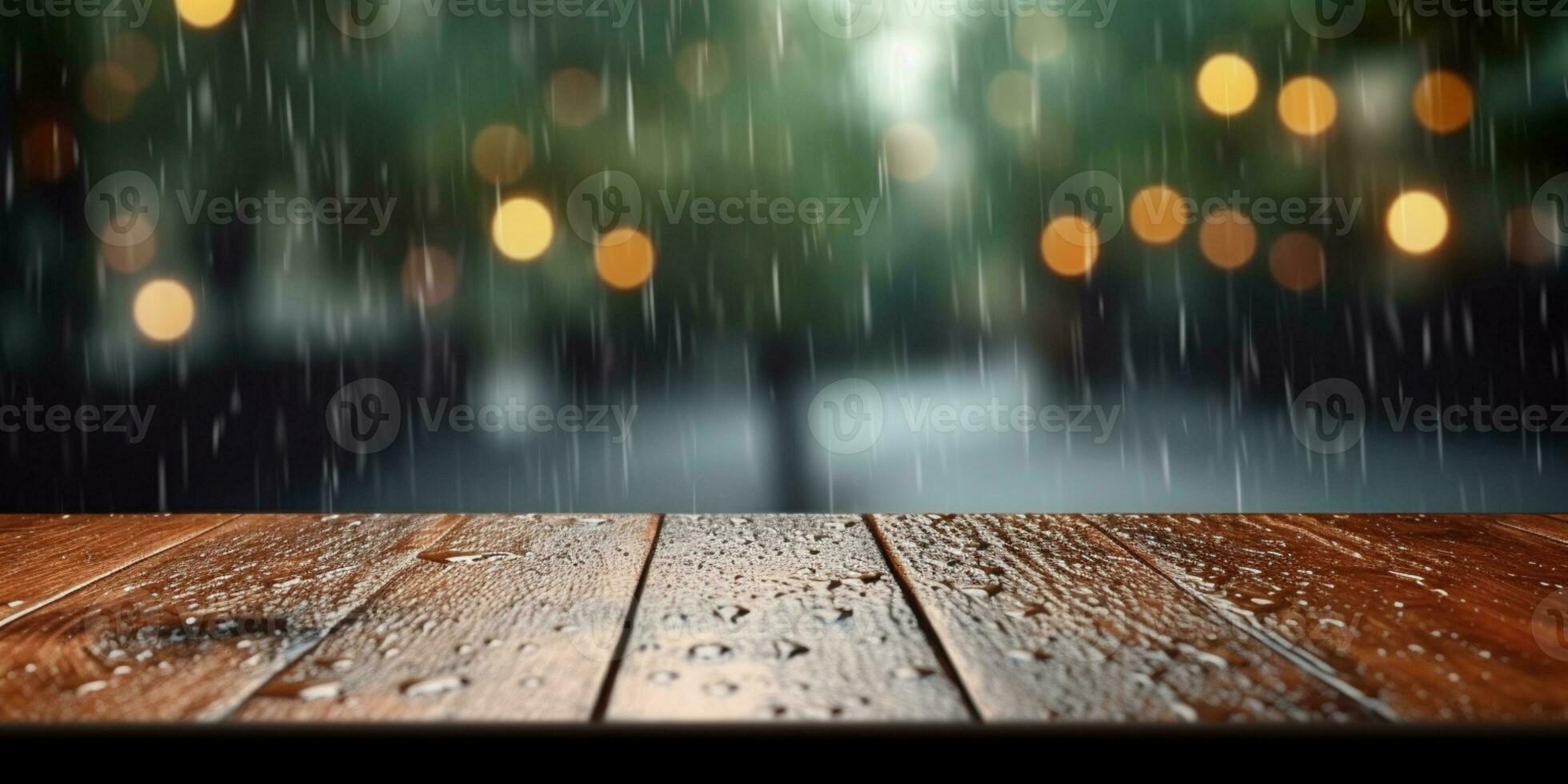 Rain drop copy space blurred background, AI Generated photo