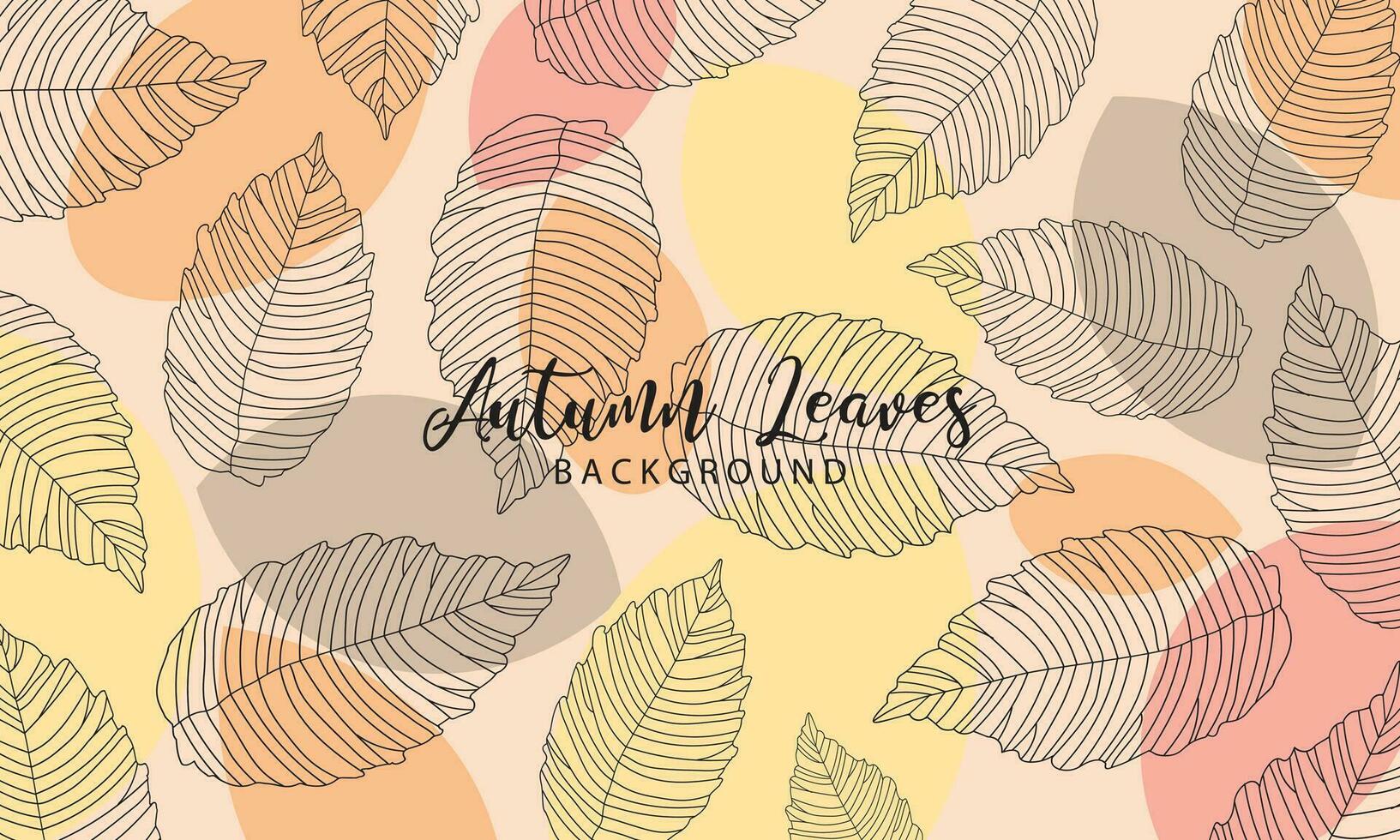 Abstract art autumn background vector