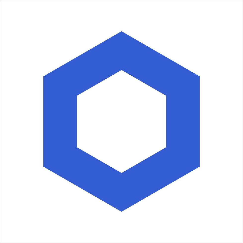 Chainlink coin logo, icon, cryptocurrency vector