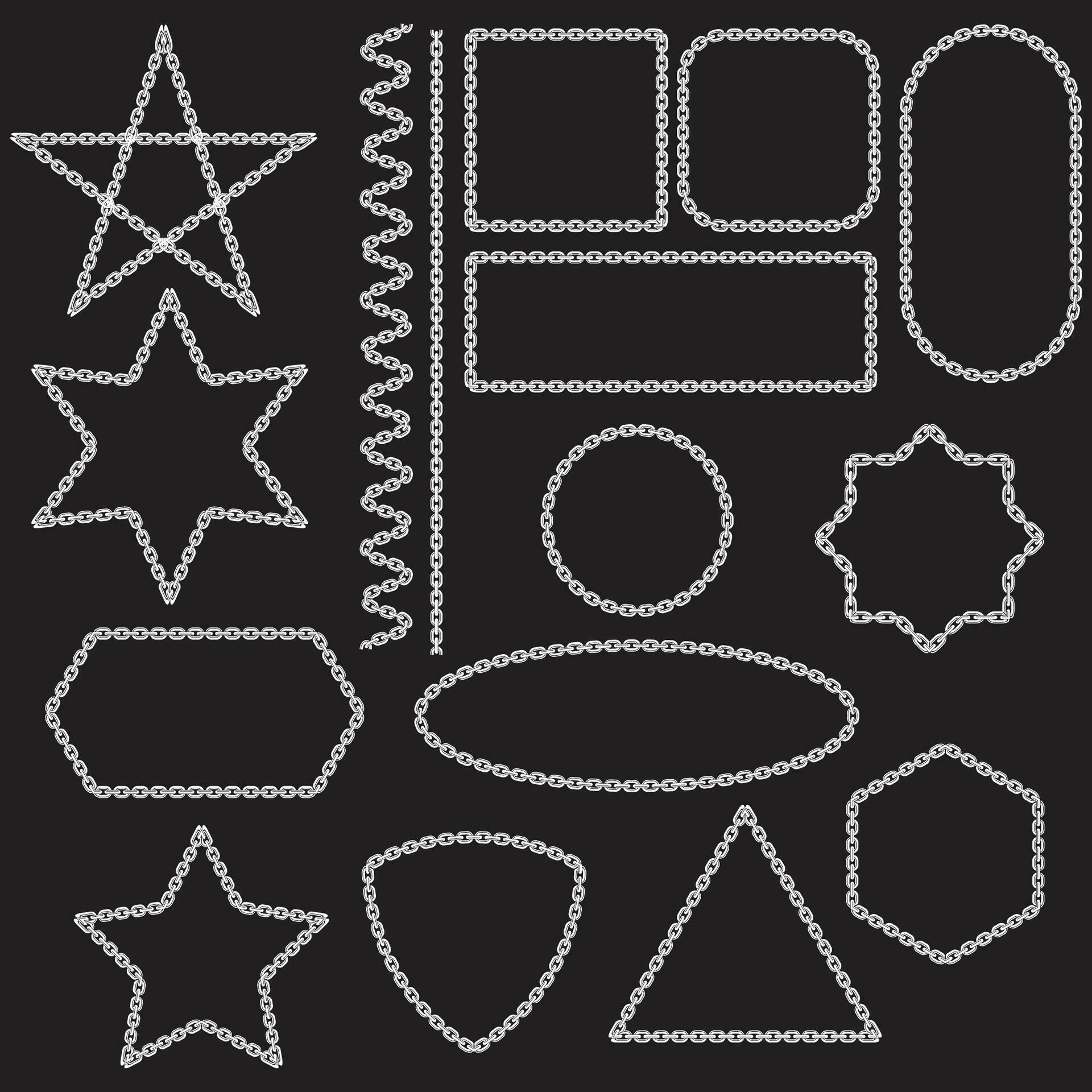 chain frame border pattern vector set 26182765 Vector Art at Vecteezy