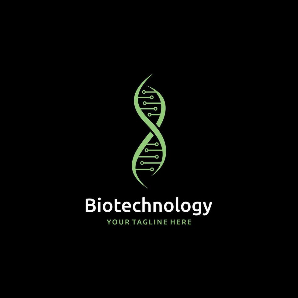 biotecnología adn soltar logo diseño. verde energía, medicamento, ciencia, tecnología, laboratorio, diseño ilustración vector, adecuado para tu diseño necesidad, logo, ilustración, animación, etc. vector