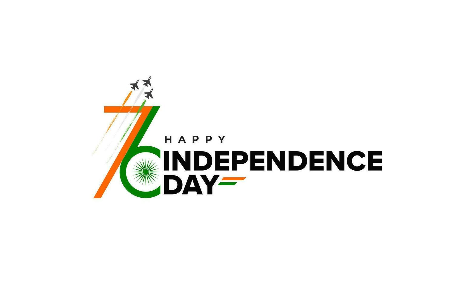 Happy Indian Independence day vector greeting with lettering