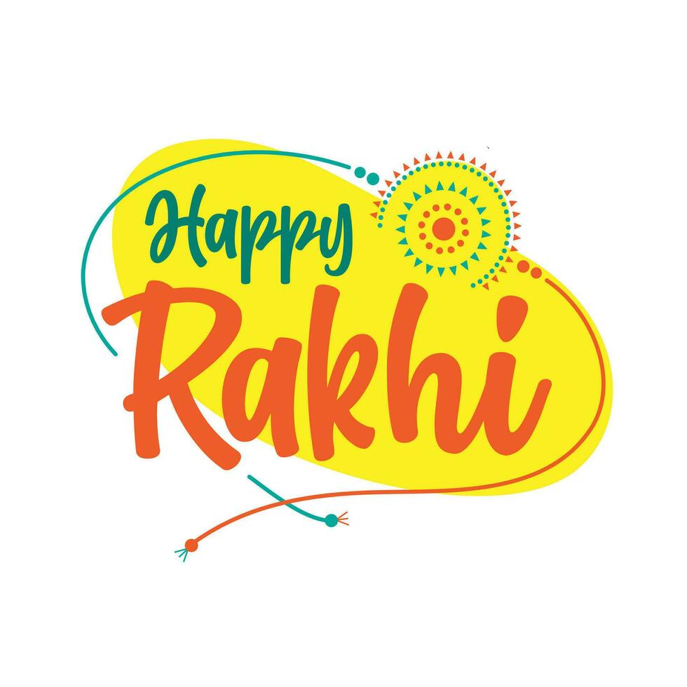 Happy Raksha Bandhan Sticker Greeting Design Illustration vector