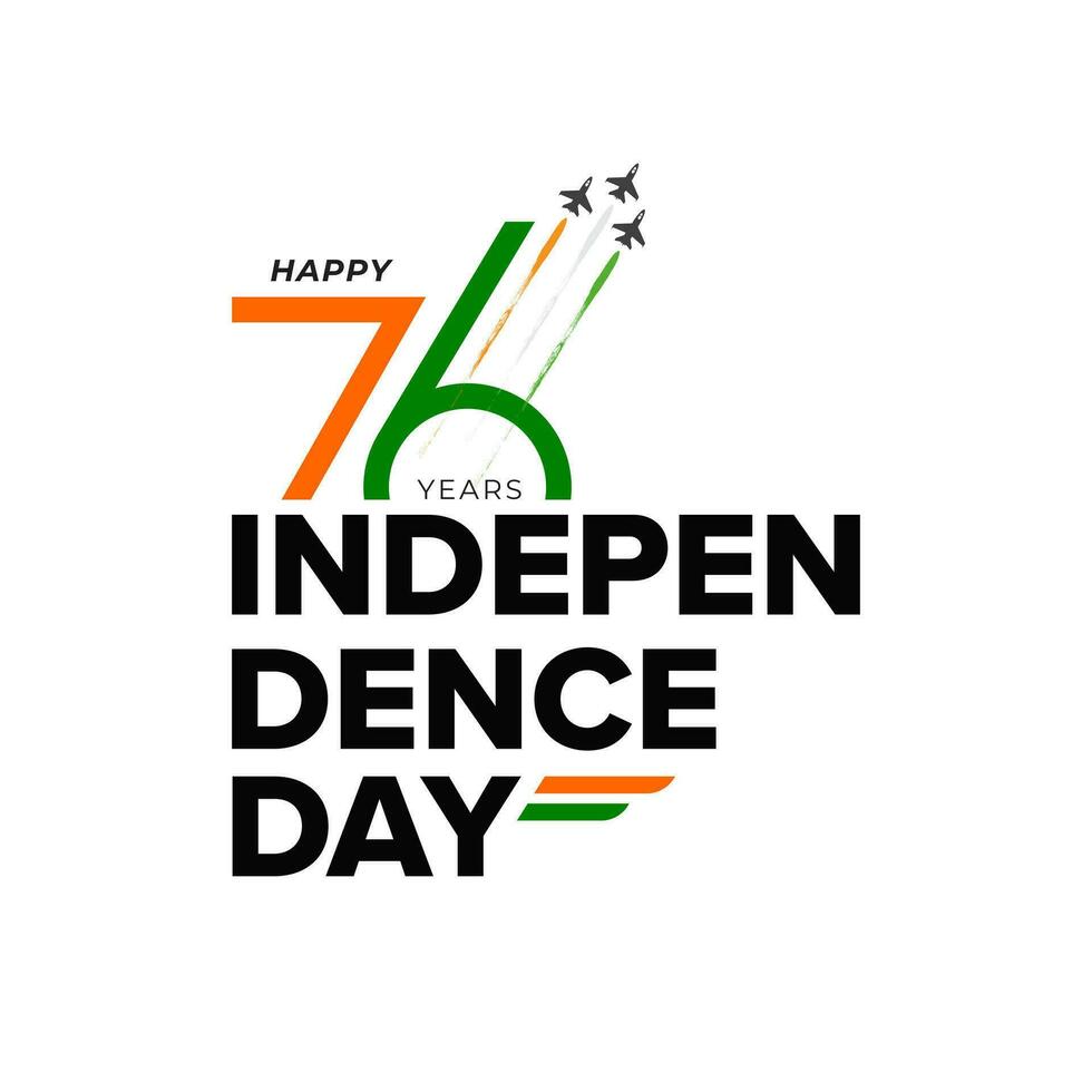 Happy Indian Independence day vector greeting with lettering