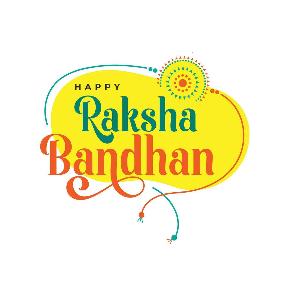 Happy Raksha Bandhan Sticker Greeting Design Illustration vector