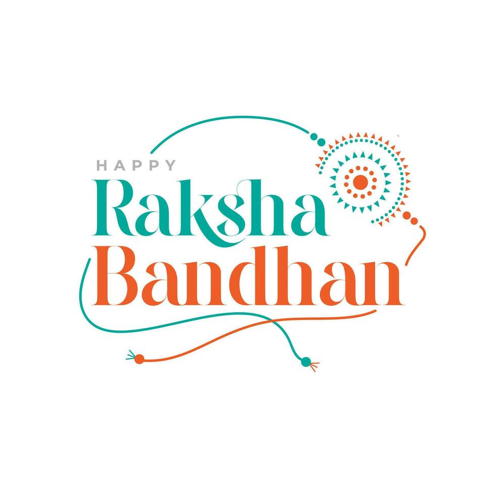Happy Raksha Bandhan Sticker Greeting Design Illustration vector