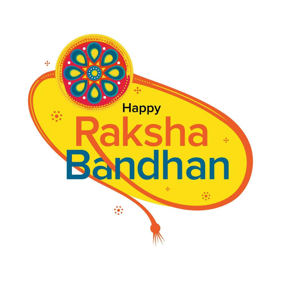 Happy Raksha Bandhan Sticker Greeting Design Illustration vector