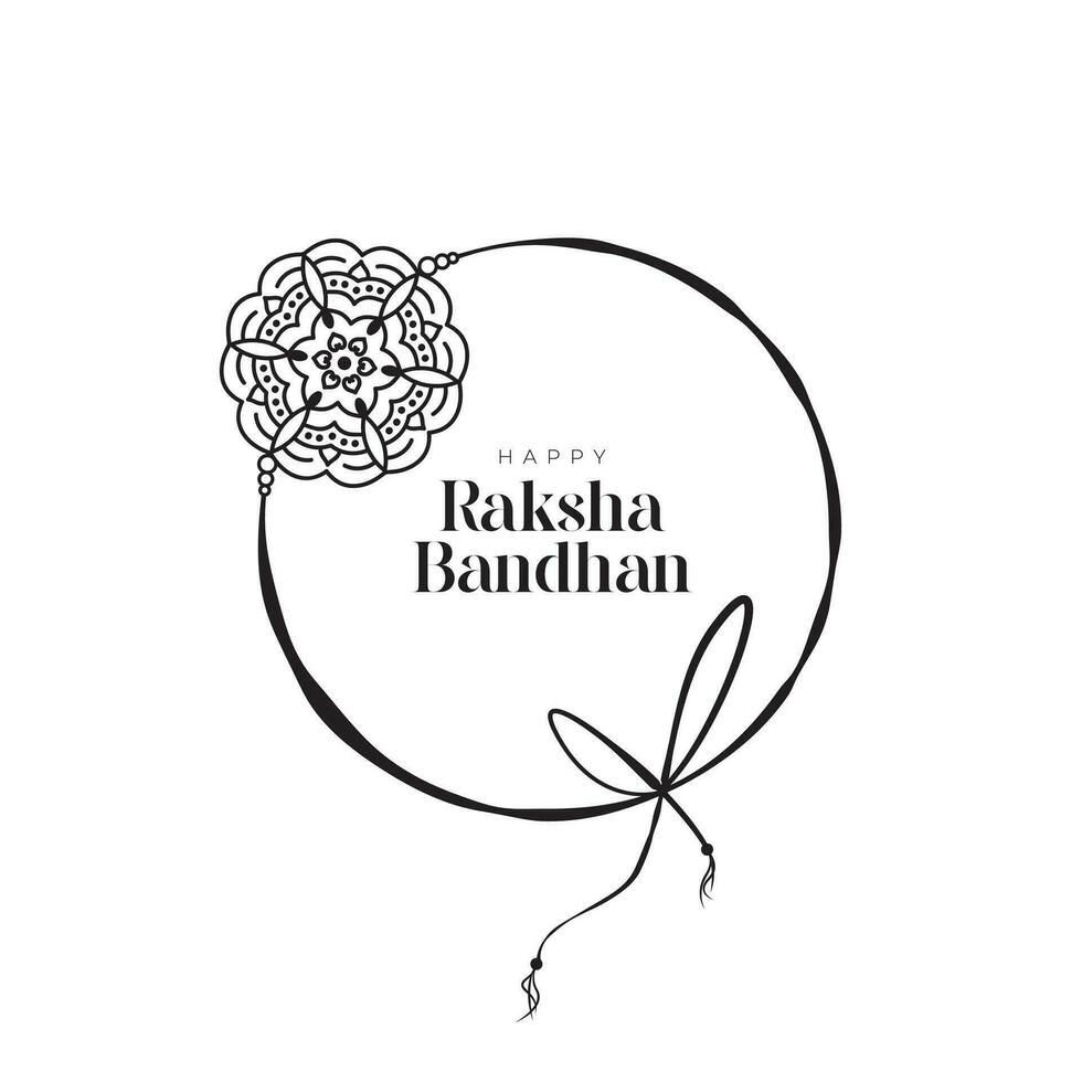 Happy Raksha Bandhan Greeting Design Illustration vector