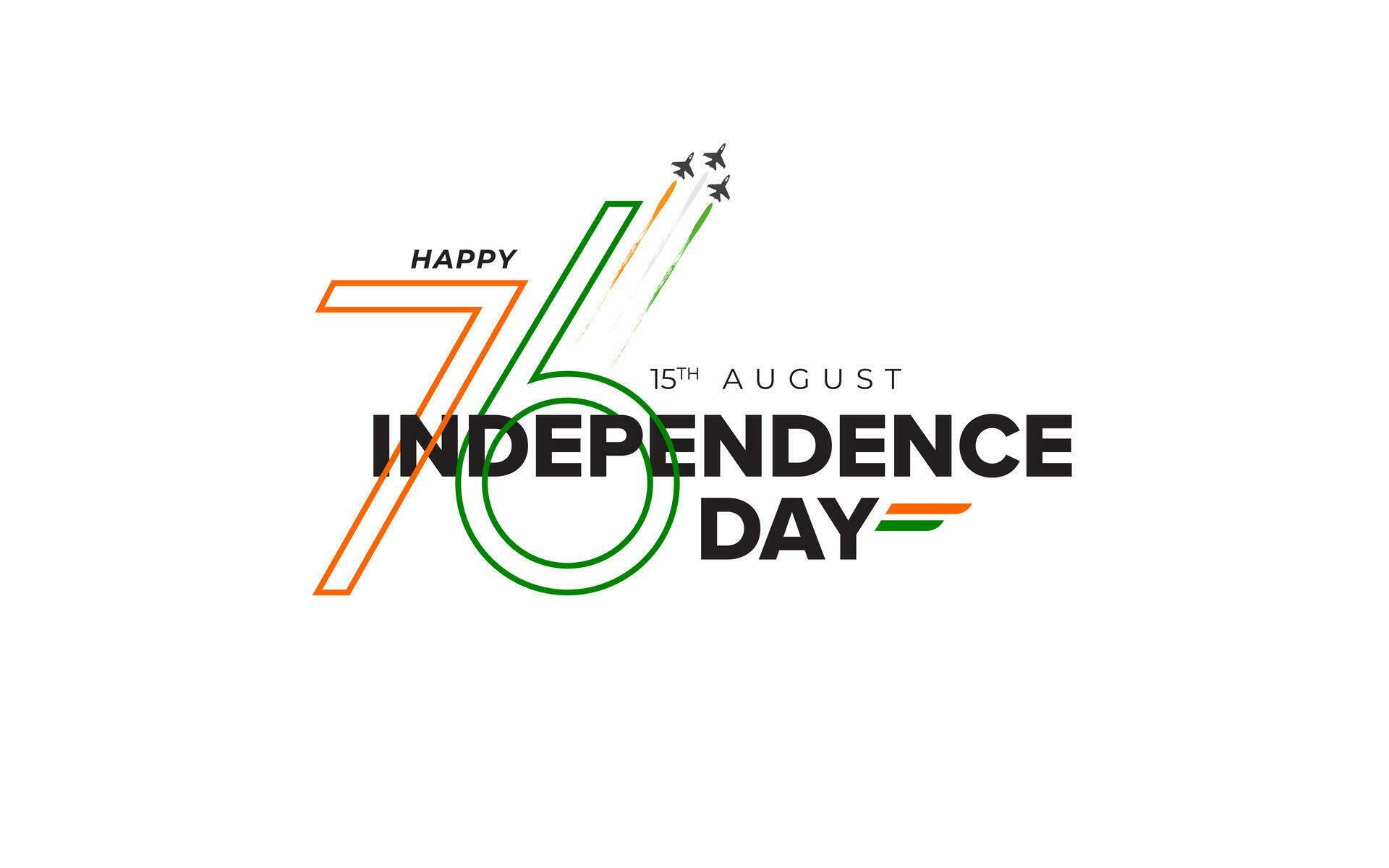 Happy Indian Independence day vector greeting with lettering 26182825