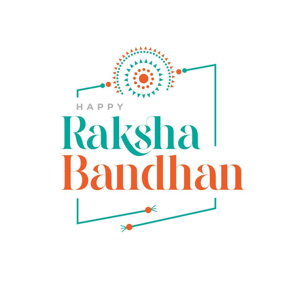Happy Raksha Bandhan Sticker Greeting Design Illustration vector
