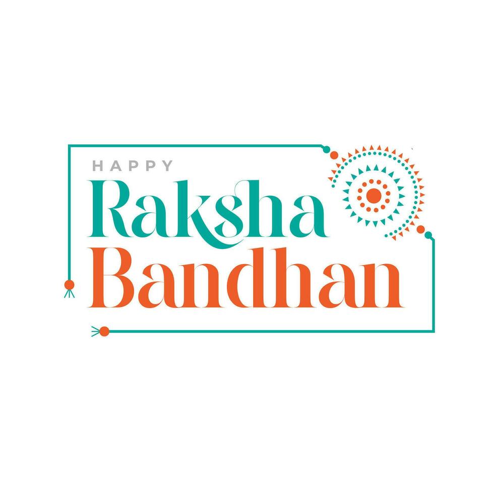 Happy Raksha Bandhan Sticker Greeting Design Illustration vector