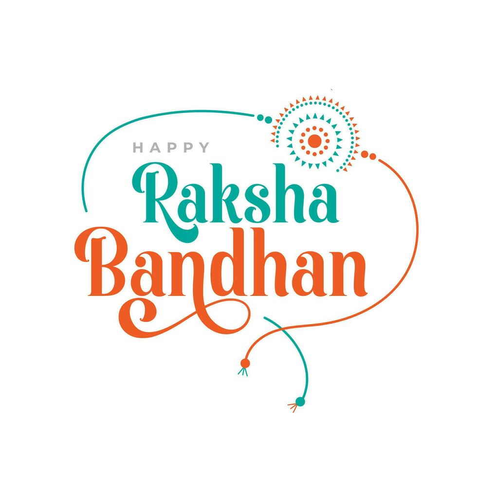 Happy Raksha Bandhan Sticker Greeting Design Illustration vector