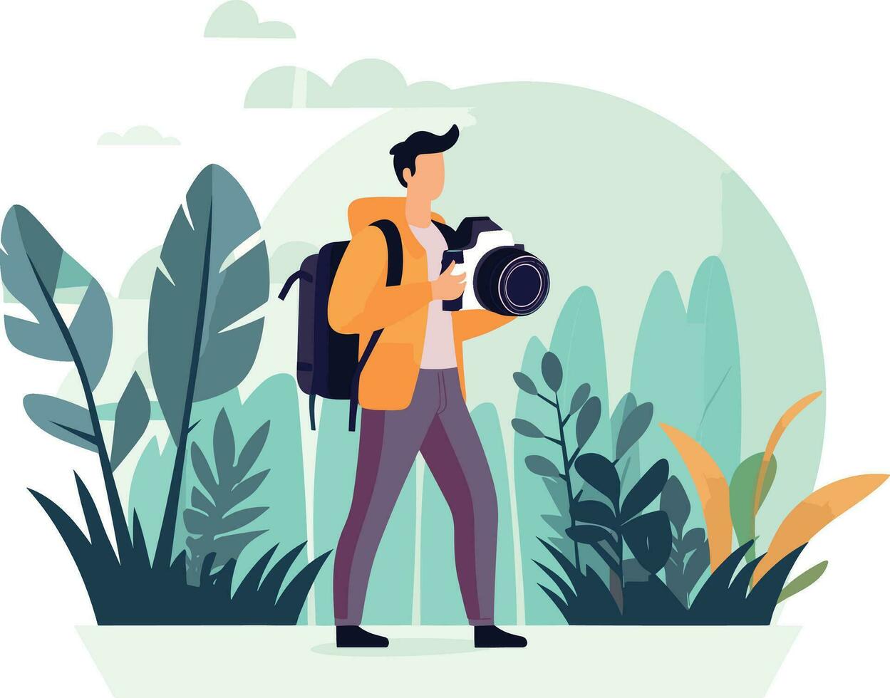 world photography day flat design vector illustration