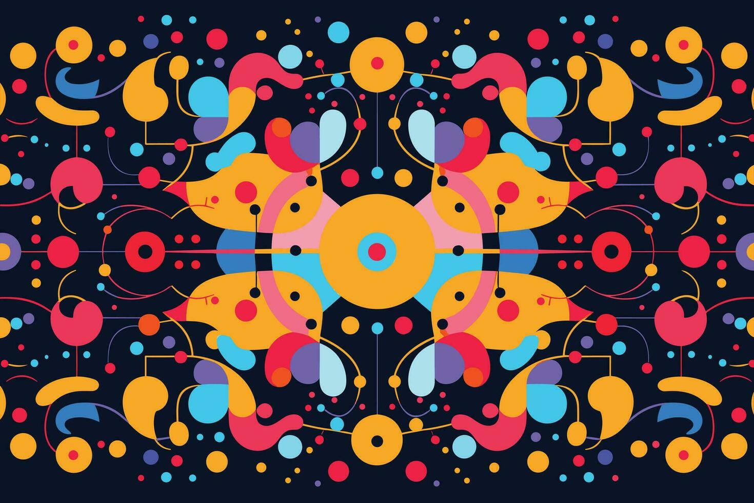 colorful pattern with different elements background flat design vector illustration