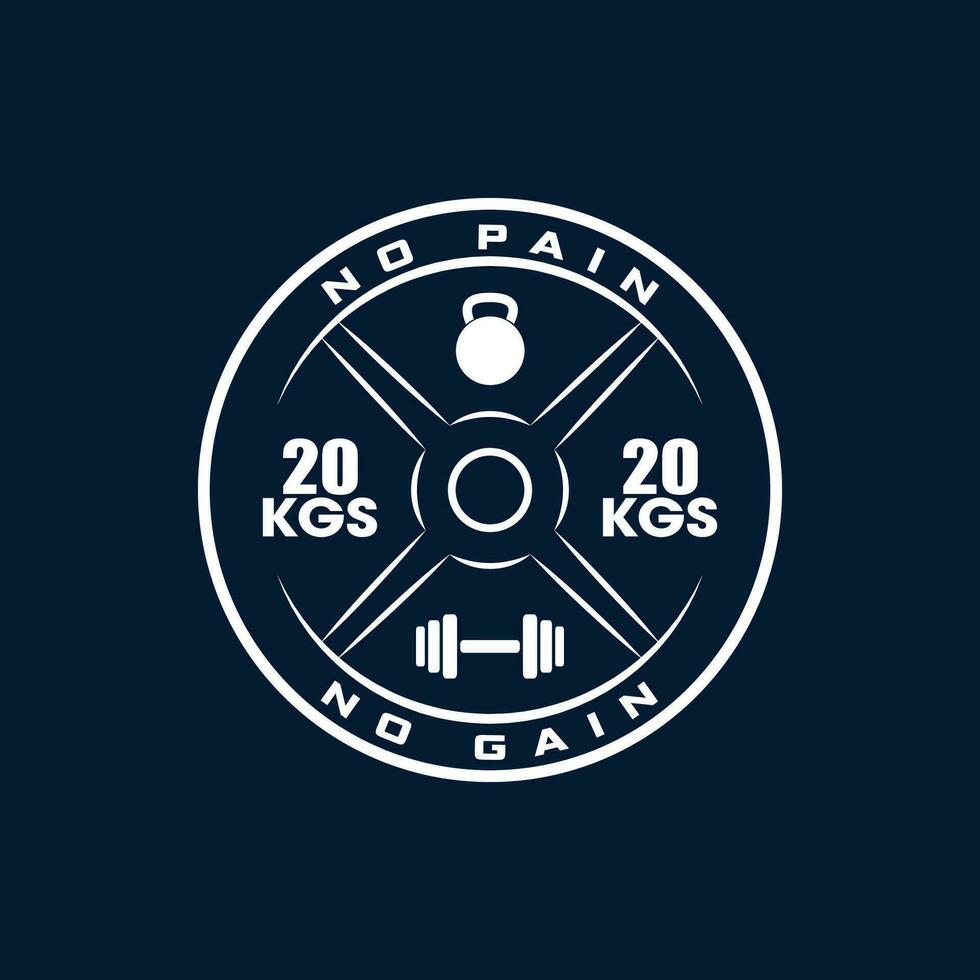 weight barbell Plate logo vector