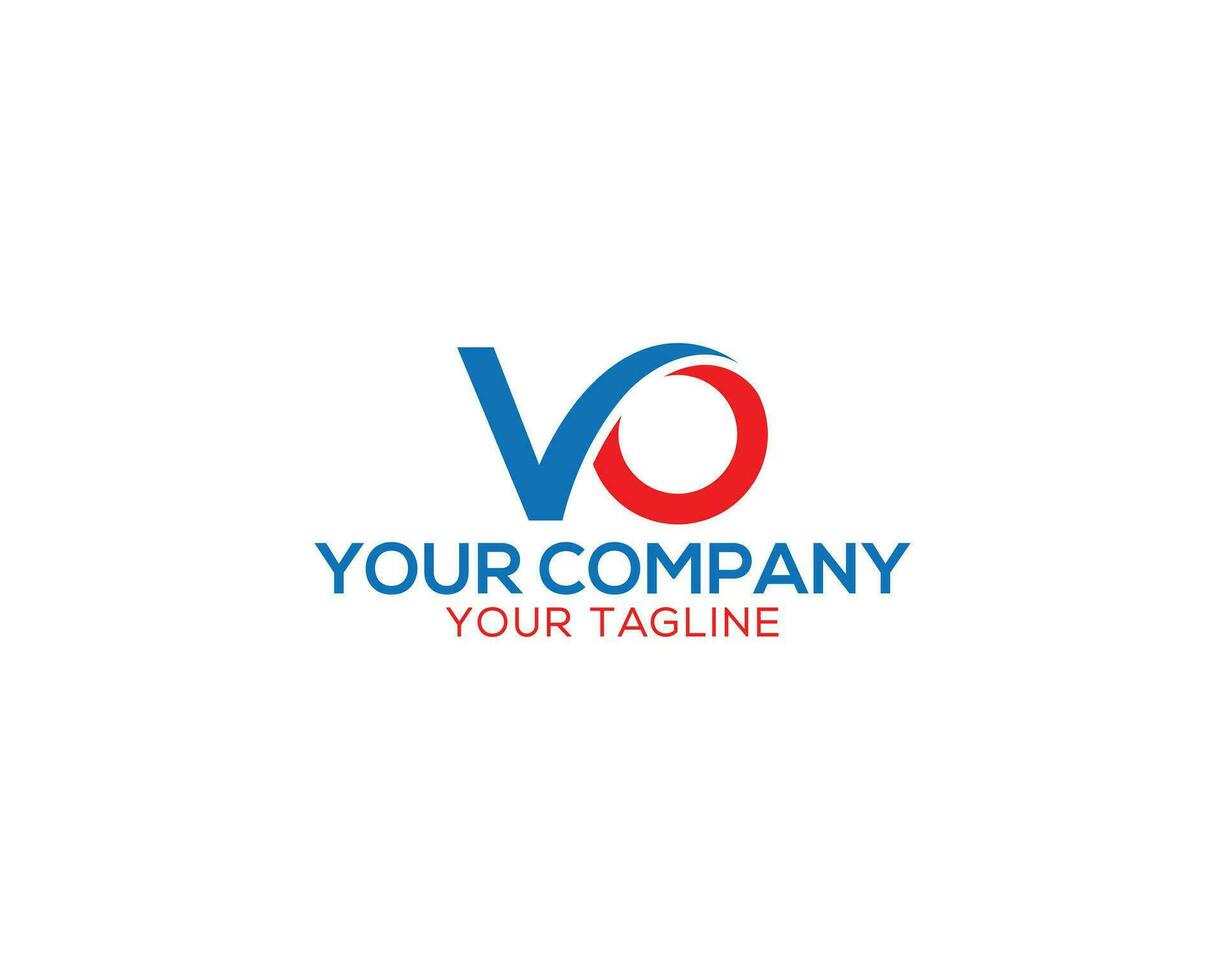 Abstract VO Letter Logo Icon Design Professional Vector concept.