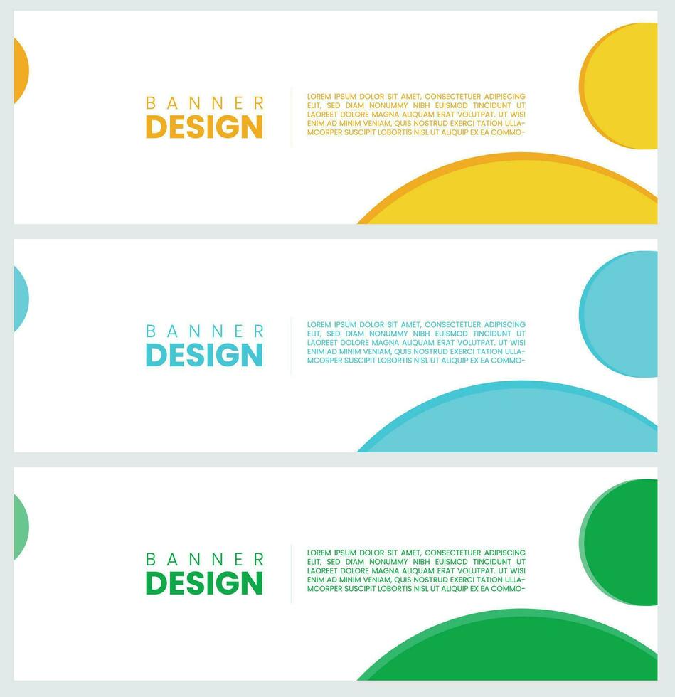 Abstract web banner design vector Set templates, horizontal header web banner. Modern abstract cover header background for website design, Social Media Cover advertising banner design