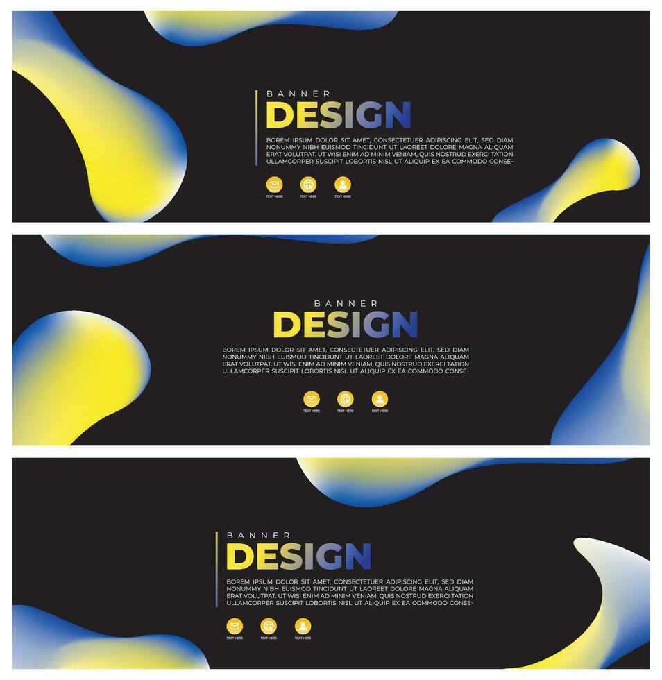 Abstract web banner design vector Set templates, horizontal header web banner. Modern abstract cover header background for website design, Social Media Cover advertising banner design