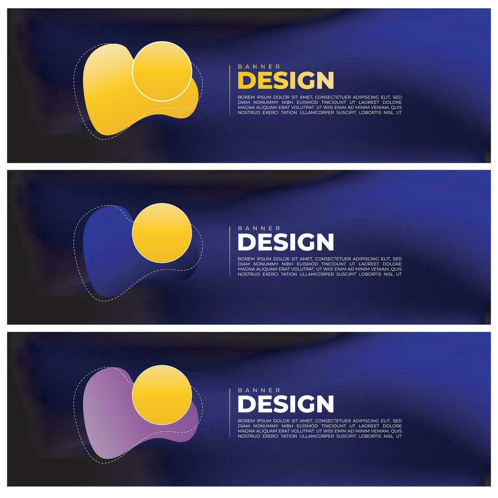 Abstract web banner design vector Set templates, horizontal header web banner. Modern abstract cover header background for website design, Social Media Cover advertising banner design
