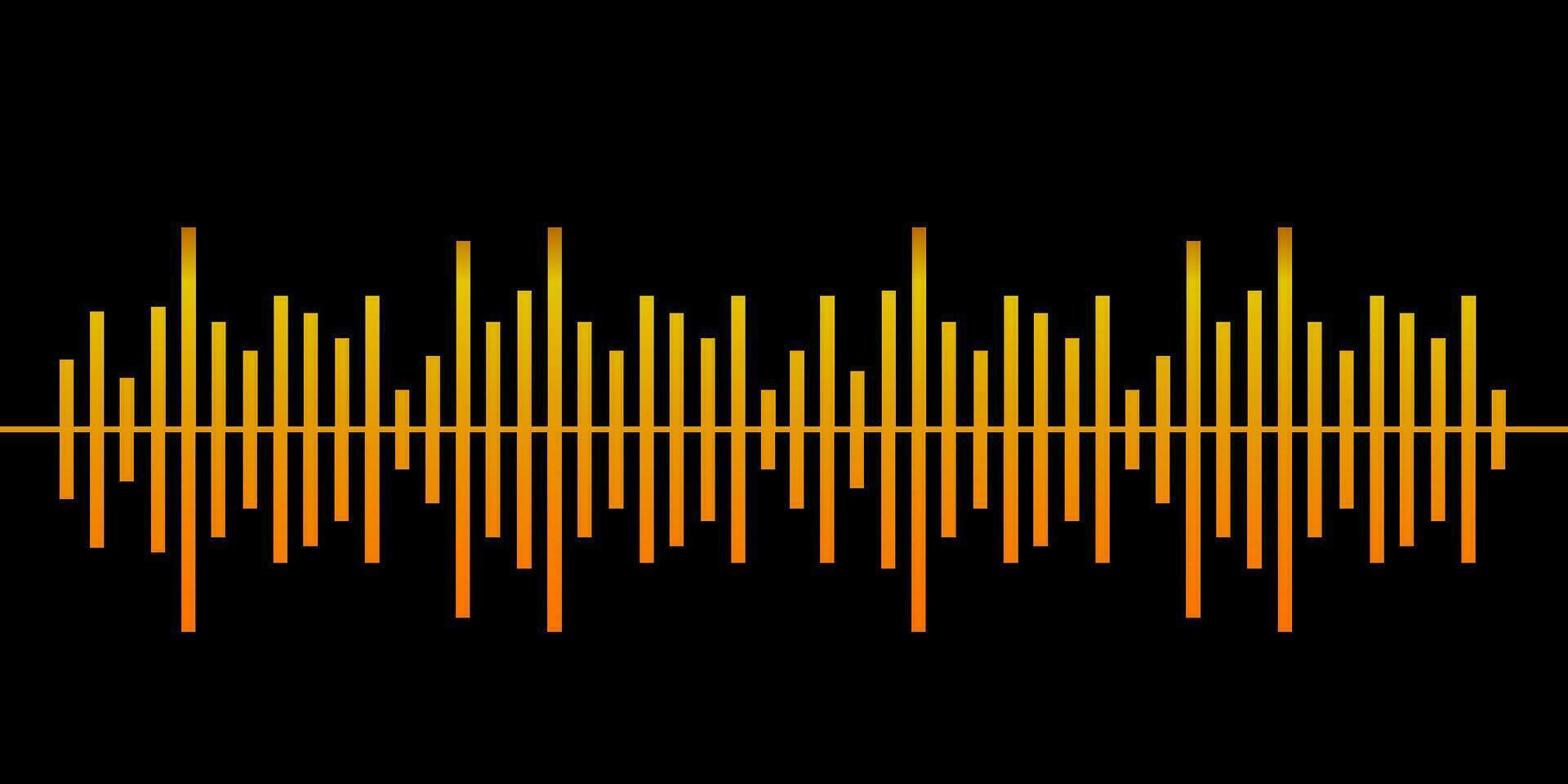 Modern sound wave equalizer.Audio technology, musical pulse. Vector illustration on blue background - EPS 10