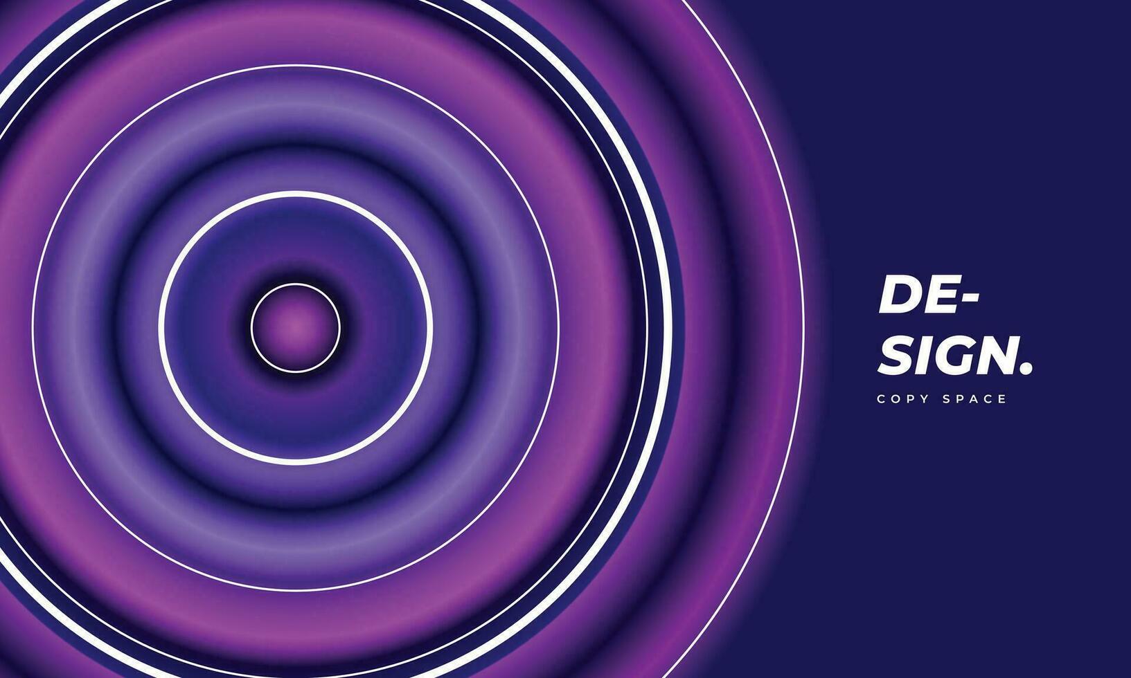 Purple circle gradient background template copy space. Radial colour gradation backdrop design for poster, banner, landing page, magazine, or cover. vector