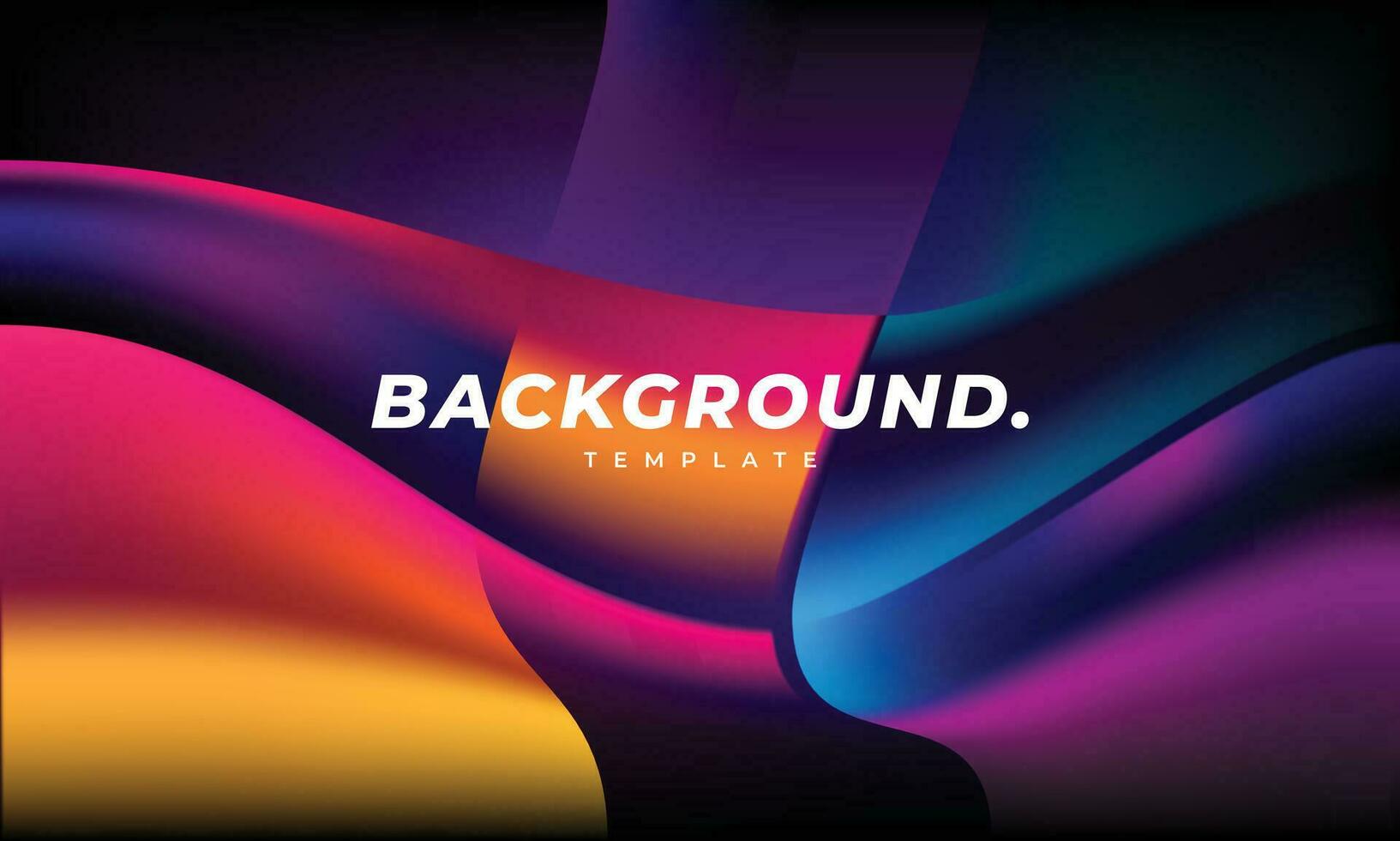 Colorful abstract gradient mesh background template copy space. Dynamic colour gradation poster or banner design for advertisement, branding, event, or festival graphic element. vector