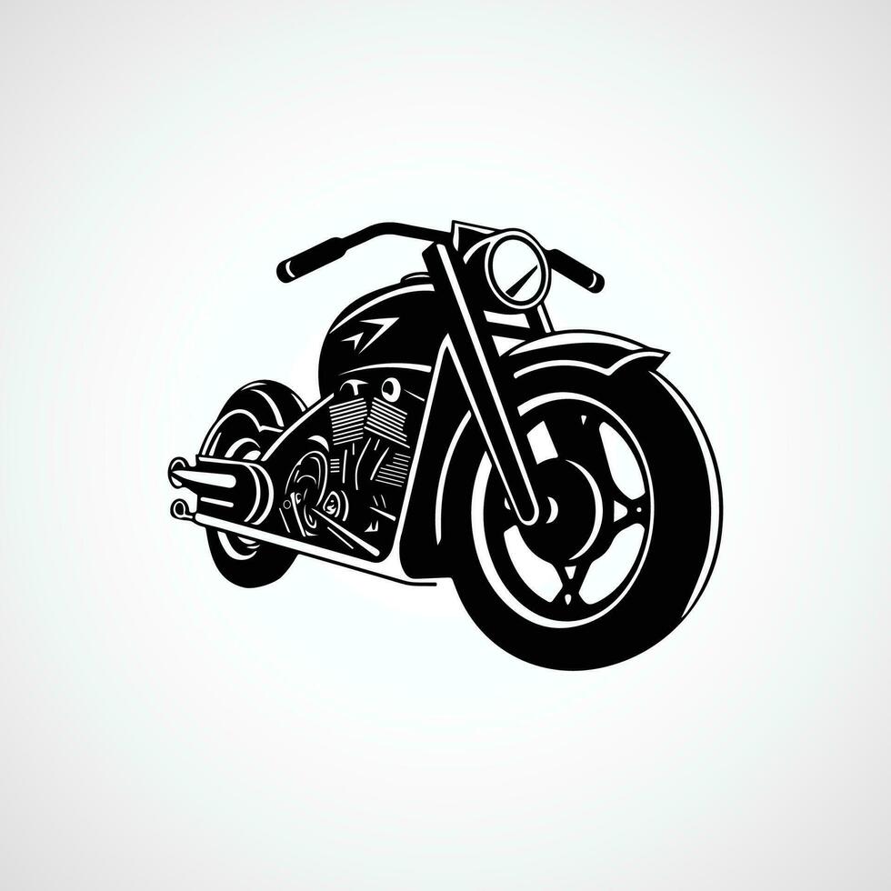 Vector vintage flat motorcycle icon design