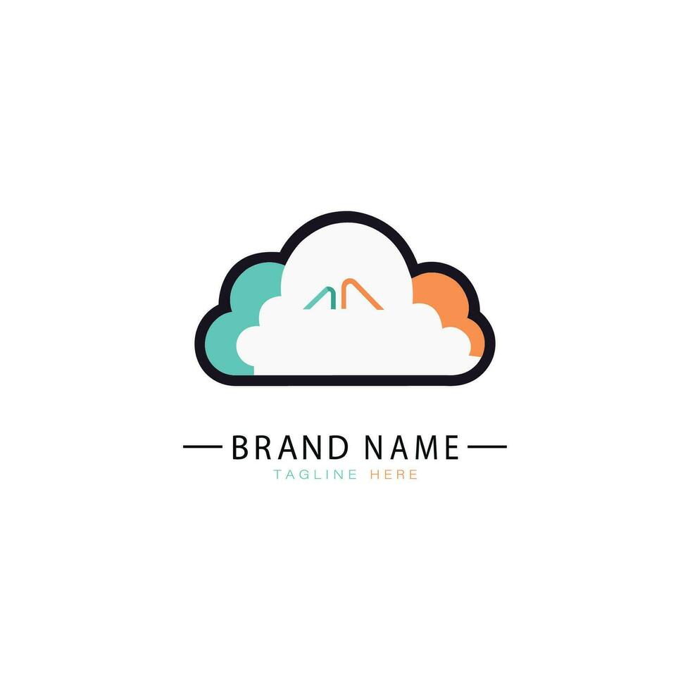 vector computing cloud logo template