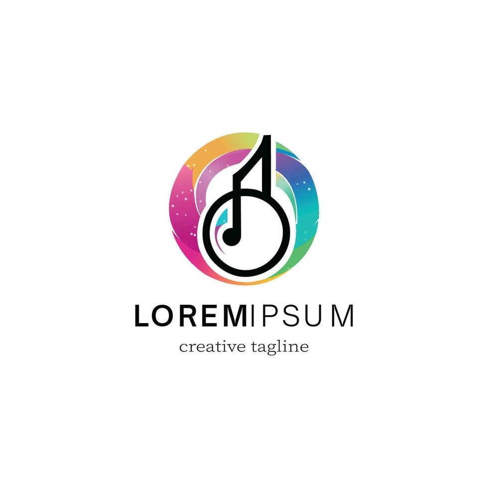 Music vector logo graphic modern abstract