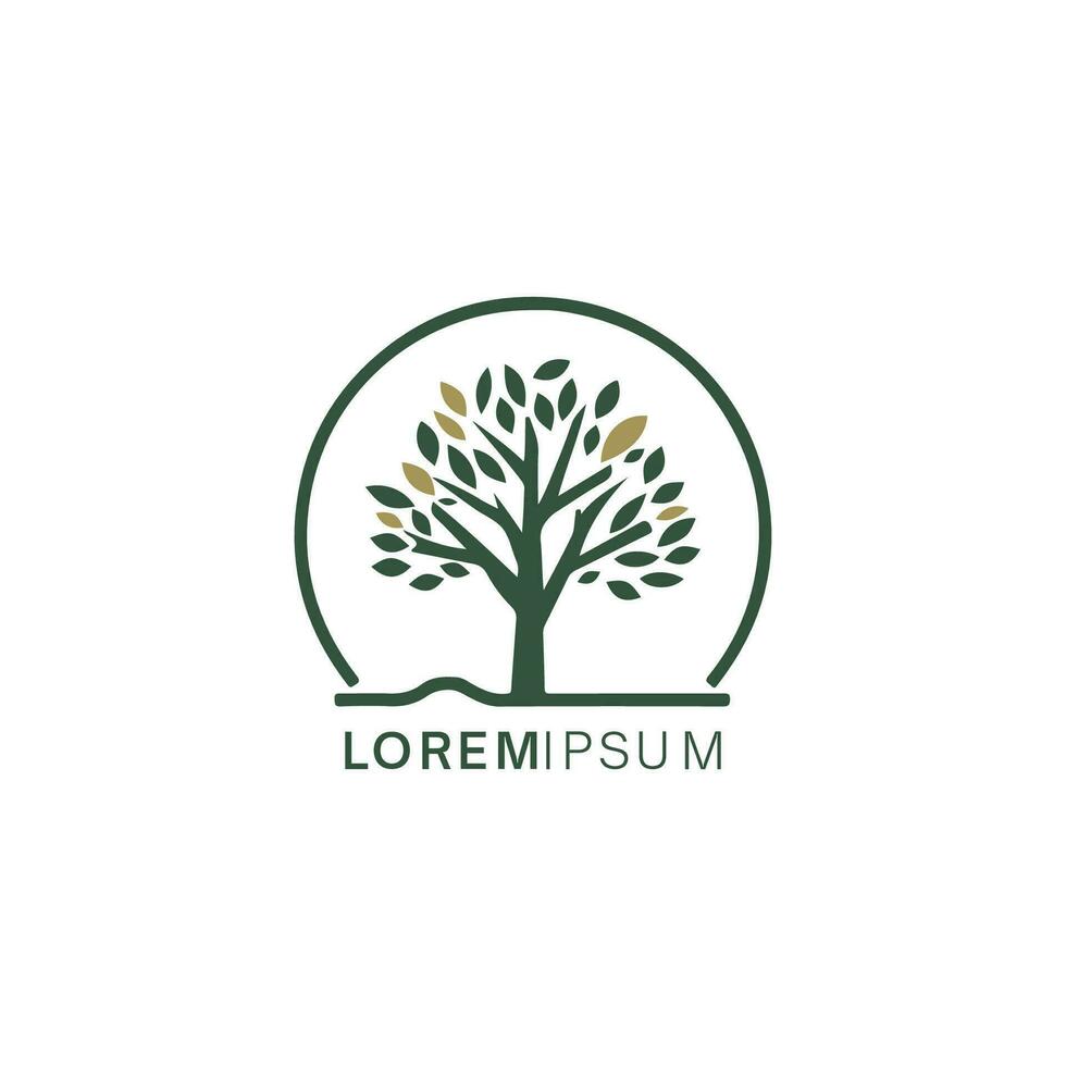 Vector tree shape logo template
