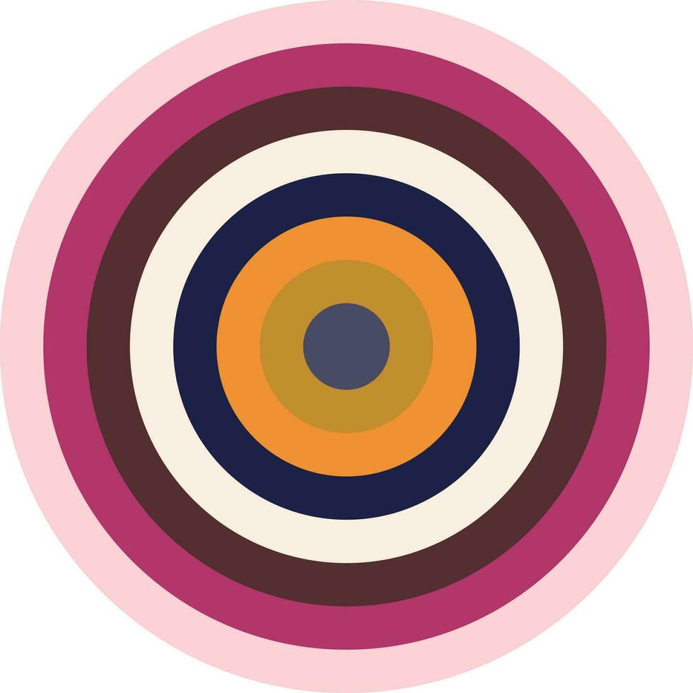 Circle with purple, pink, yellow color set on white background. Sphere template with palette as fashion print design element. Vector. vector
