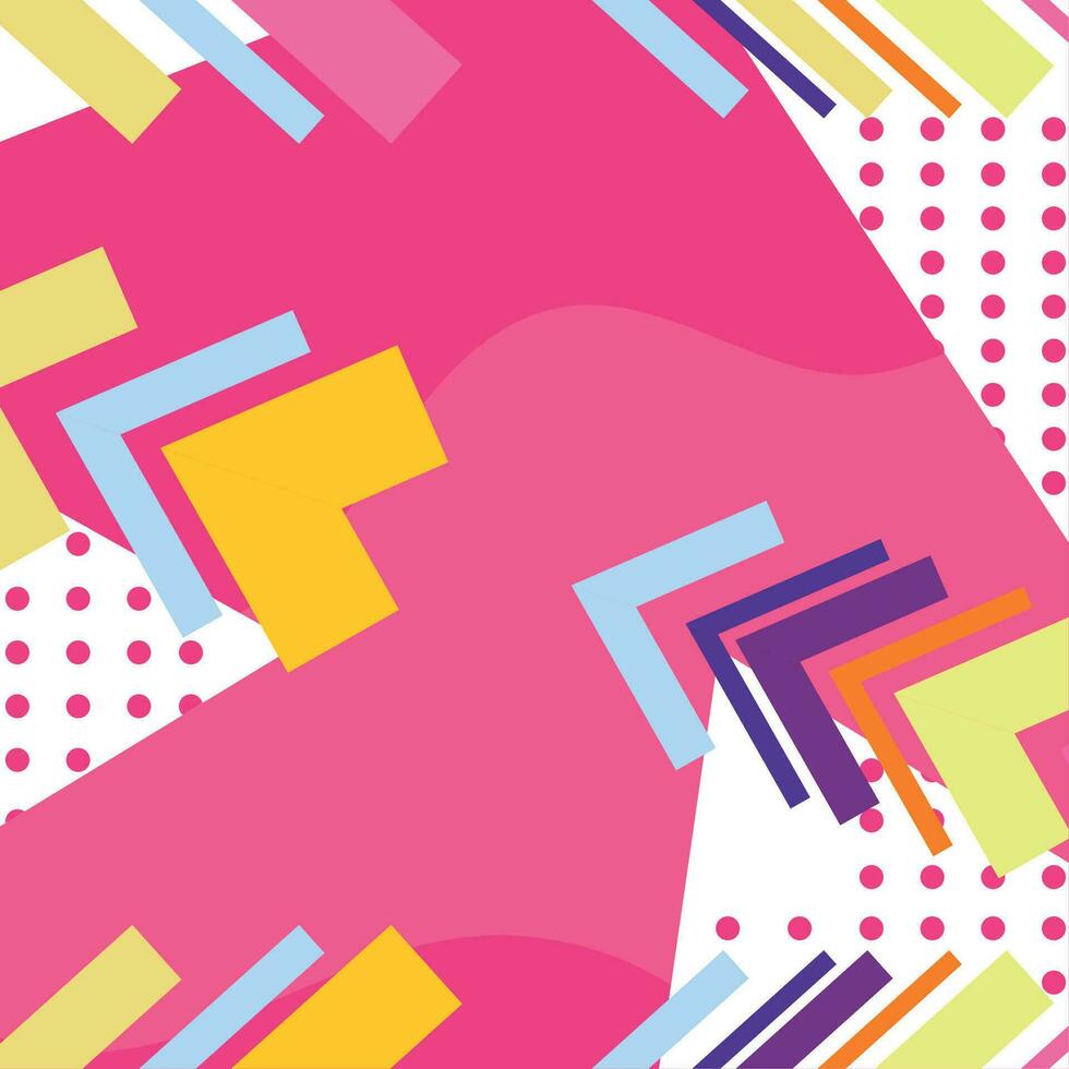 Colored vibrant retro nostalgic background Vector illustration