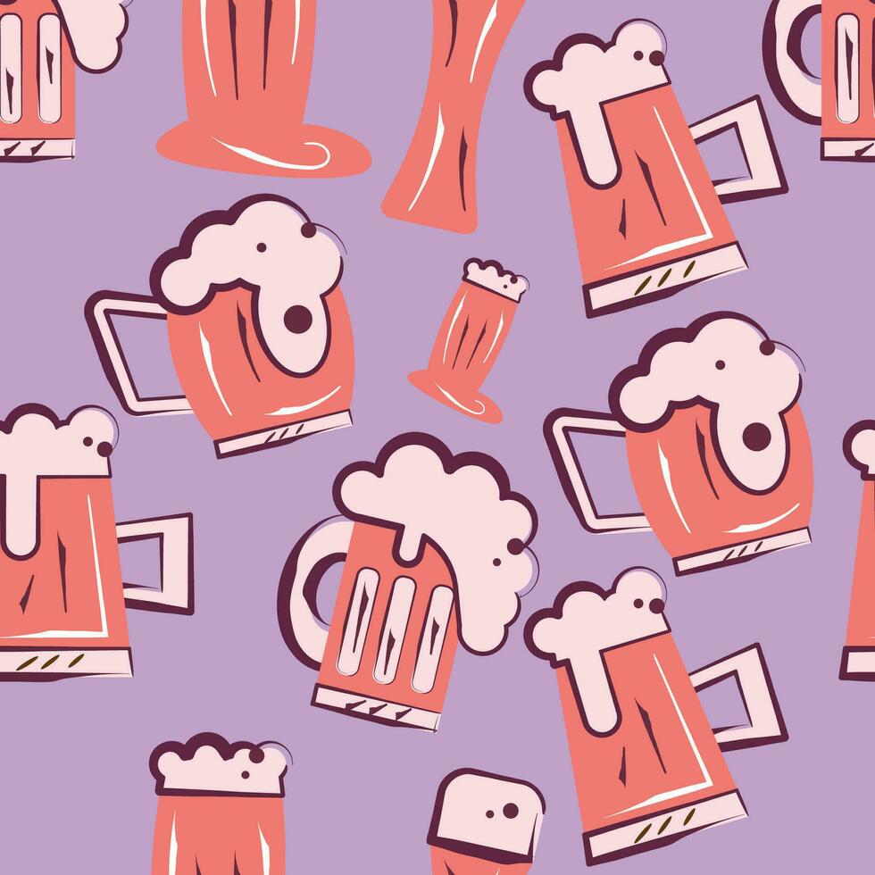 modelo antecedentes con cerveza íconos vector ilustración
