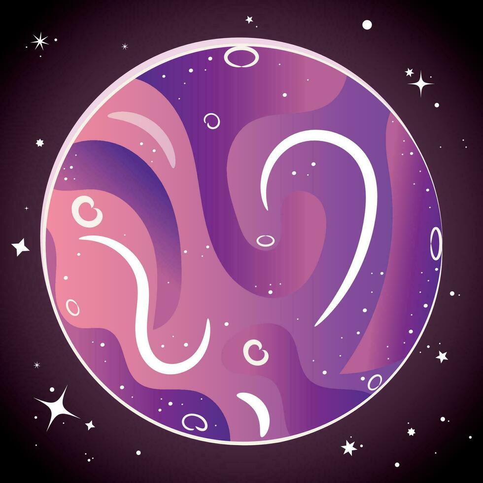 Isolated abstract plantet Cosmic star Vector illustration