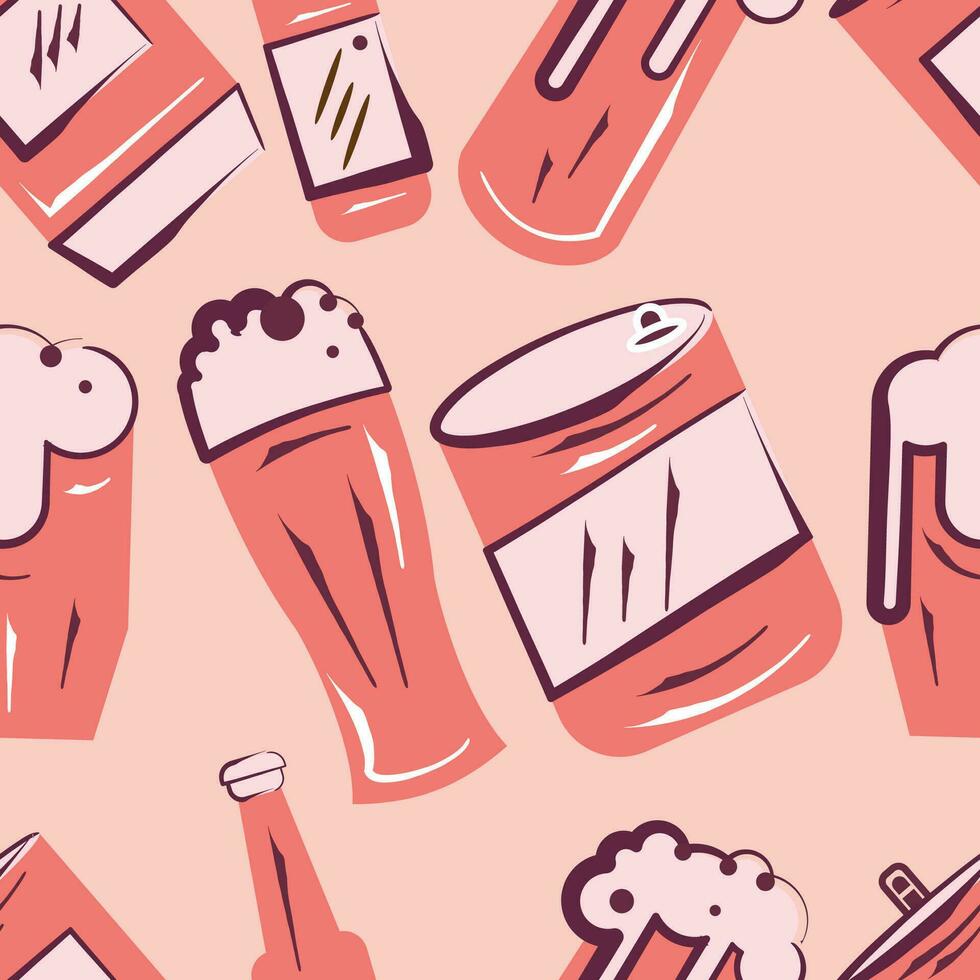 modelo antecedentes con cerveza íconos vector ilustración