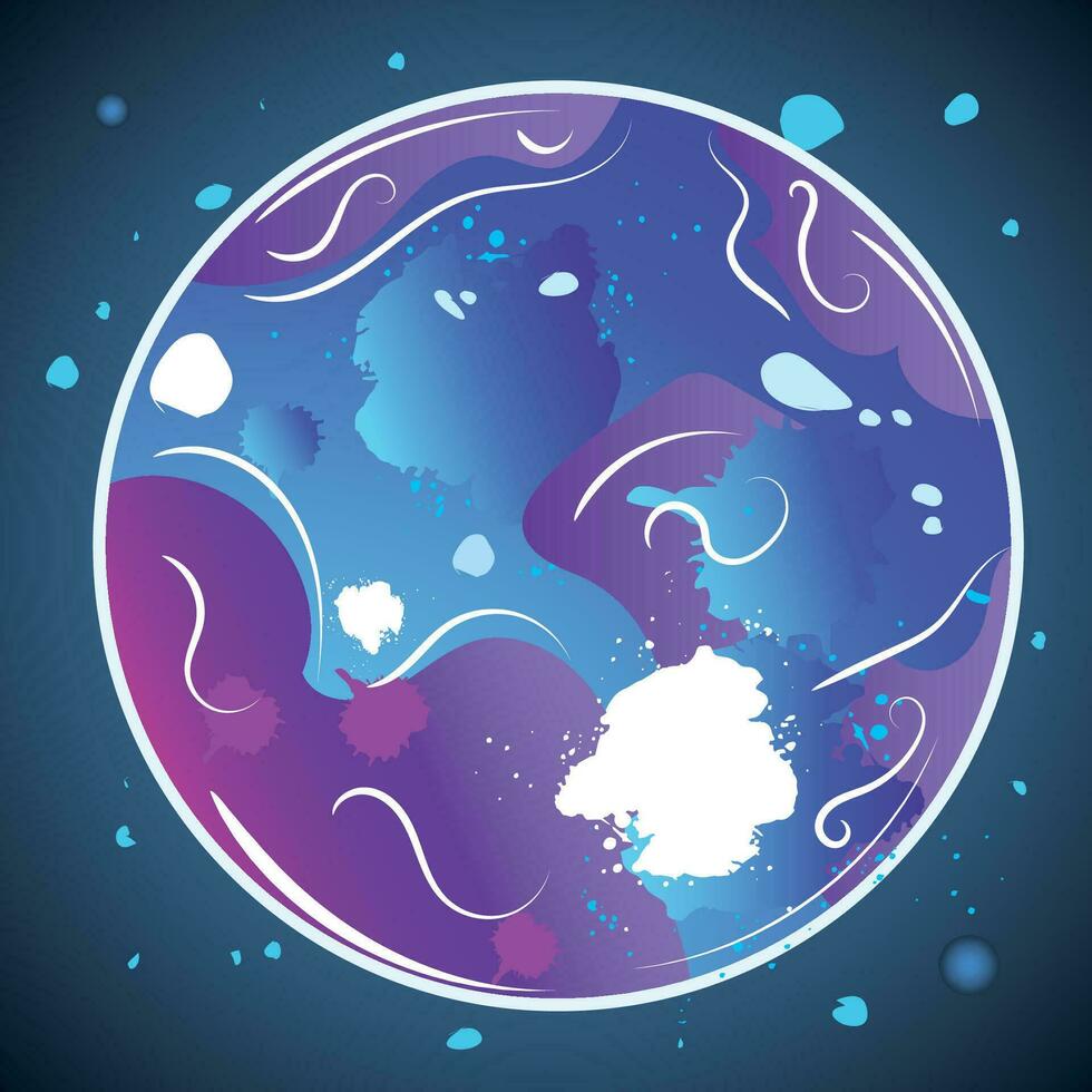 Isolated abstract plantet Cosmic star Vector illustration