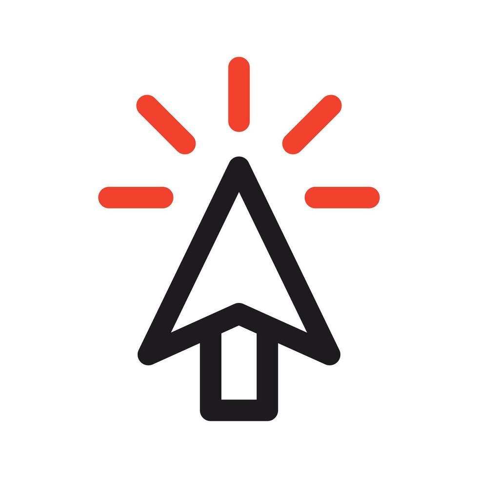 Cursor icon. Vector symbol in trendy flat style on white background. Click the arrow.