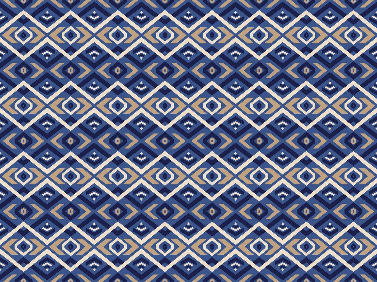 Ethnic abstract ikat art. Seamless pattern in tribal, folk embroidery, and Mexican style. Aztec geometric art ornament print. Design for carpet, wallpaper, clothing, wrapping, fabric, cover, textile. vector
