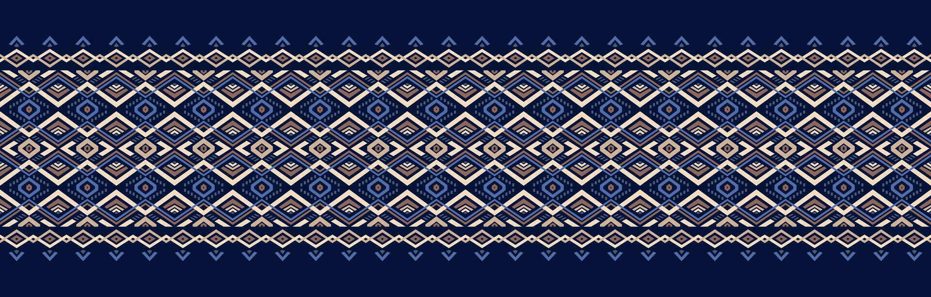Ethnic abstract ikat art. Seamless pattern in tribal, folk embroidery, and Mexican style. Aztec geometric art ornament print. Design for carpet, wallpaper, clothing, wrapping, fabric, cover, textile. vector