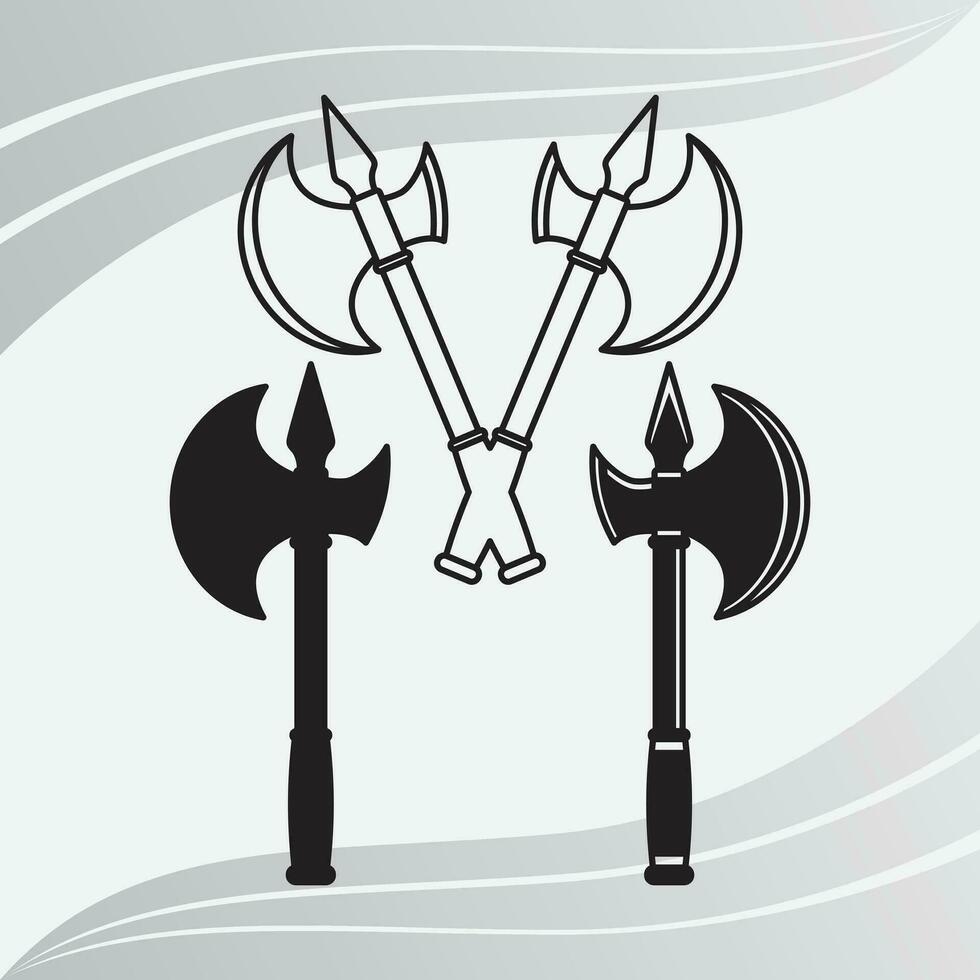 Axe, Axe Silhouette,Lumberjack Eps, Axe Eps, Axe Clipart, Cross Axe, Woodcutter Eps vector